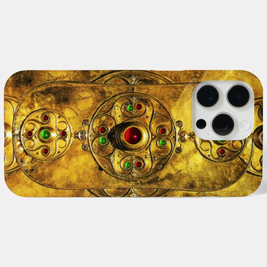 CELTIC WARRIOR SHIELD EMERALD RUBY GEM STONES Case-Mate iPhone HÜLLE (Rückseite (Horizontal))