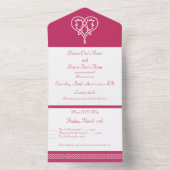 Celtic Weave Hearry in Raspberry All In One Einladung (Innen Boden)