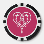 Celtic Weave Hearry in Raspberry Pokerchips (Vorderseite)
