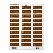 Celtic Weave Heart in Chocolate Address Label (Vorne)