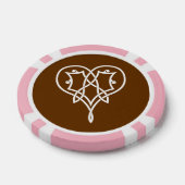 Celtic Weave Heart in Chocolate Pokerchips (Einzeln)