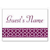 Celtic Weave Heart in Wine Table Card Tischnummer (Rückseite)