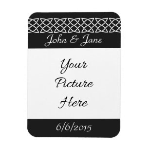 Celtic Weave Hearts in Black Rett-the-Date Magnet
