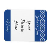 Celtic Weave Hearts in Blue Rett-the-Date Magnet (Horizontal)