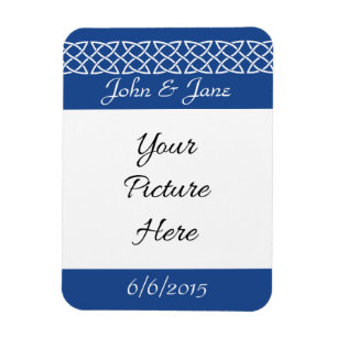 Celtic Weave Hearts in Blue Rett-the-Date Magnet