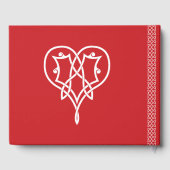 Celtic Weave Hearts in Cherry Gästebuch (Rückseite)