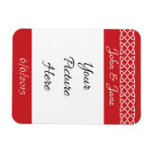 Celtic Weave Hearts in Cherry Rett-the-Date Magnet (Horizontal)