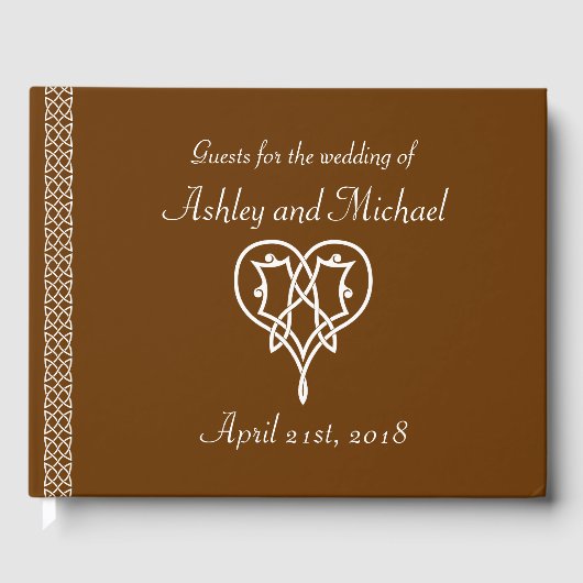 Celtic Weave Hearts in Chocolate Gästebuch (Vorderseite)