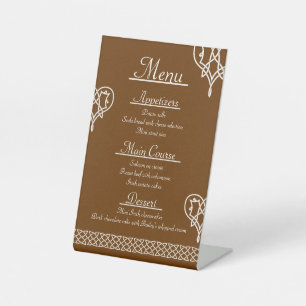 Celtic Weave Hearts in Chocolate Pedestal Sign Sockelschild