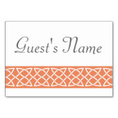 Celtic Weave Hearts in Coral Table Card Tischnummer (Rückseite)