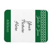 Celtic Weave Hearts in Green Rett-the-Date Magnet (Horizontal)