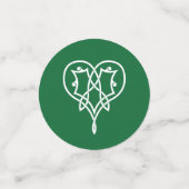 Celtic Weave Hearts in Green Table Confetti Konfetti (Klein Vorderseite)