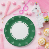 Celtic Weave Hearts in grüner Papiertafel Pappteller (Party)