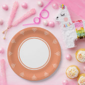 Celtic Weave Hearts in Korallenpapierplatte Pappteller (Party)