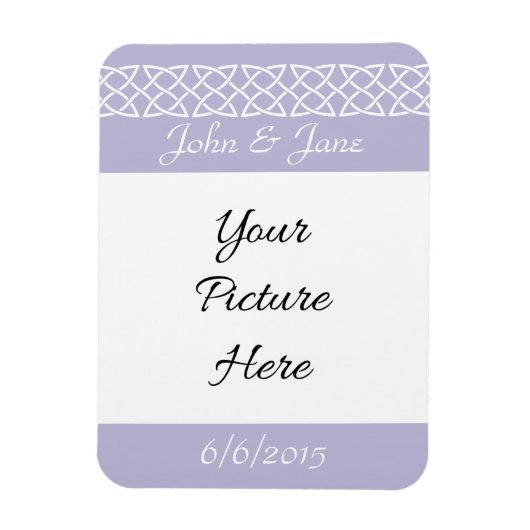 Celtic Weave Hearts in Lavender Erinnerung Magnet (Vertikal)