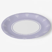 Celtic Weave Hearts in Lavender Paper Plate Pappteller (Schrägansicht)