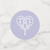 Celtic Weave Hearts in Lavender Table Confetti Konfetti (Klein Vorderseite)