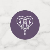 Celtic Weave Hearts in Lila Table Confetti Konfetti (Klein Vorderseite)
