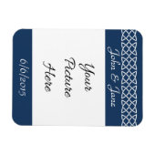 Celtic Weave Hearts in Navy Rett-the-Date Magnet (Horizontal)