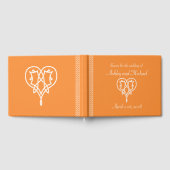 Celtic Weave Hearts in Orange Gästebuch (Voll)