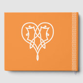 Celtic Weave Hearts in Orange Gästebuch (Rückseite)