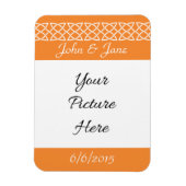 Celtic Weave Hearts in Orange Rett-the-Date Magnet (Vertikal)