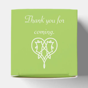 Celtic Weave Hearts in Peridot Geschenkbox Geschenkschachtel