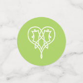 Celtic Weave Hearts in Peridot Table Confetti Konfetti (Klein Vorderseite)