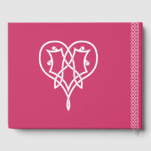 Celtic Weave Hearts in Raspberry Gästebuch (Rückseite)
