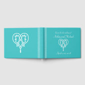 Celtic Weave Hearts in Turquoise Gästebuch (Voll)