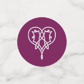 Celtic Weave Hearts in Wine Table Confetti Konfetti (Klein Vorderseite)