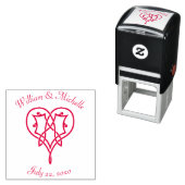 Celtic Weave Hearts Self-Inking Accent Briefmarke Permastempel (Beispiel)