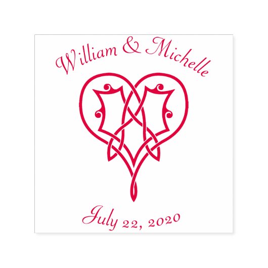 Celtic Weave Hearts Self-Inking Accent Briefmarke Permastempel (Design)