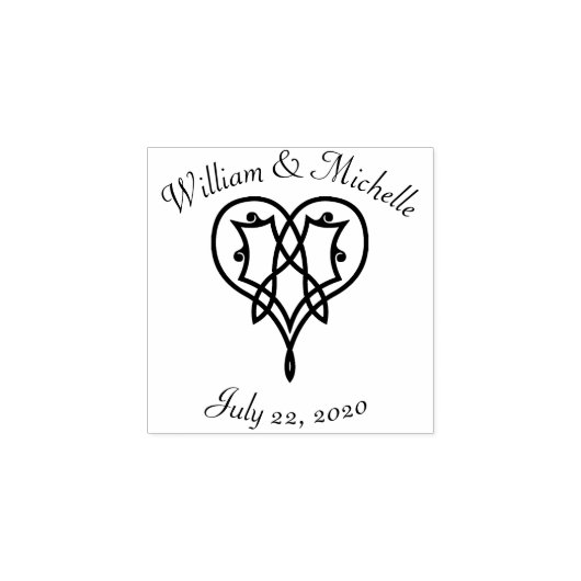 Celtic Weave Hearve Holzverkündung Briefmarke Gummistempel (Prägung)