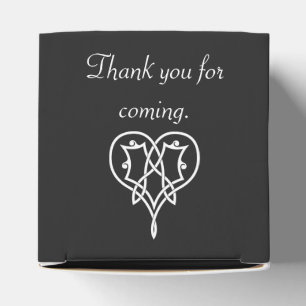 Celtic Weave Hearve in Black Gevor Box Geschenkschachtel