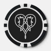 Celtic Weave Hearve in Black Pokerchips (Vorderseite)