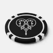 Celtic Weave Hearve in Black Pokerchips (Einzeln)