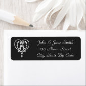 Celtic Weave Hearve in Black Return Address Label (Insitu)