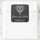 Celtic Weave Hearve in Black Sticker (Tasche)
