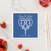Celtic Weave Hearve in Blue Napkins Serviette (Beispiel)