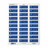 Celtic Weave Hearve in Blue Return Address Label (Vorne)