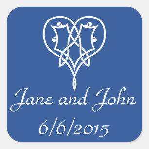 Celtic Weave Hearve in Blue Sticker