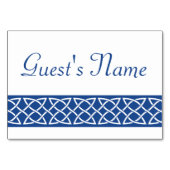 Celtic Weave Hearve in Blue Table Card Tischnummer (Rückseite)