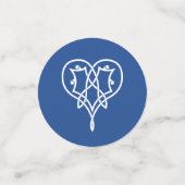 Celtic Weave Hearve in Blue Table Confetti Konfetti (Klein Vorderseite)