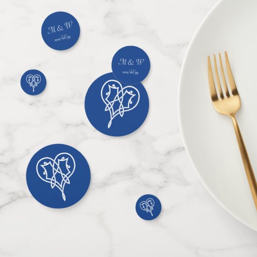 Celtic Weave Hearve in Blue Table Confetti Konfetti (Gruppe)