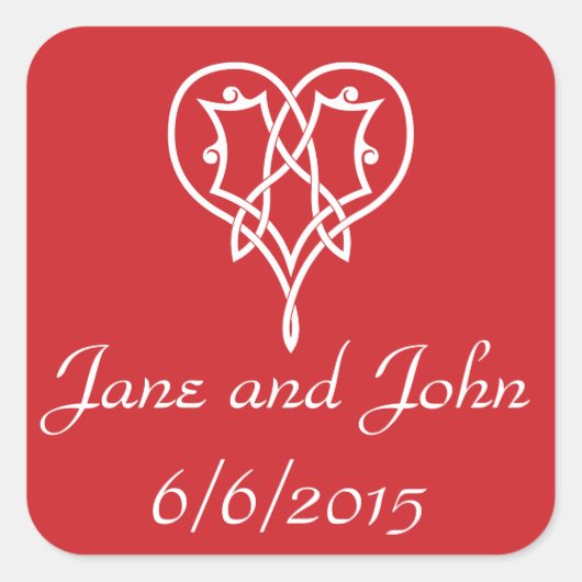 Celtic Weave Hearve in Cherry Sticker (Vorderseite)