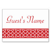 Celtic Weave Hearve in Cherry Table Card Tischnummer (Rückseite)