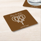 Celtic Weave Hearve in Chocolate Paper Untersetzer (angewinkelt)