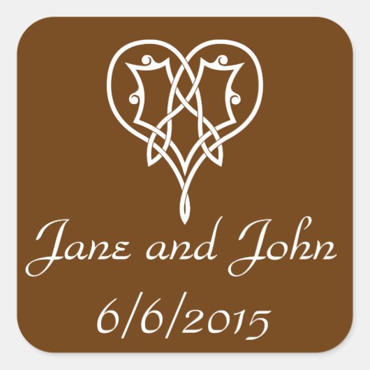 Celtic Weave Hearve in Chocolate Sticker (Vorderseite)