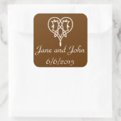 Celtic Weave Hearve in Chocolate Sticker (Tasche)